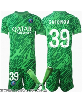 Paris Saint-Germain Matvei Safonov #39 Portiere Maglia Gara Casa Repliche 2024-25 Bambino
